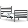 vidaXL Cadru de pat, gri, 90x200 cm, lemn masiv de pin