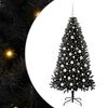 vidaXL Brad de Crăciun Negru 180 cm PVC
