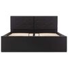 vidaXL Cadru pat hidraulic, depozitare, negru, 120 x 200 cm piele eco