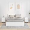 vidaXL Mese de noptieră 2 pcs Alb 30,5 x 30 x 43 cm Lemn compozit
