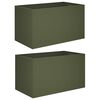 vidaXL Vază pentru Grădină 2 buc. Verde măsliniu 80 x 50 x 50 cm