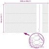 vidaXL Gard hexagonal Gri 1.4 x 25 m Oțel