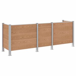 vidaXL &Icirc;mprejmuire pentru Coș de Gunoi Maro 315 x 85 x 115 cm