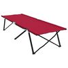 vidaXL Pat pliabil pentru camping Manual 2 pcs Roșu 206 x 76 x 74 cm
