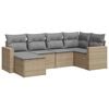 vidaXL Set canapele de grădină cu perne, 6 piese, bej, poliratan