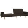 vidaXL Canapea extensibilă cu 2 locuri, maro &icirc;nchis, textil