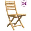 vidaXL Scaune pliante 6 buc 43x54x88 cm Bambus