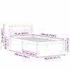 vidaXL Cadru de pat Maroniu cerat 75 x 190 cm Lemn de pin masiv