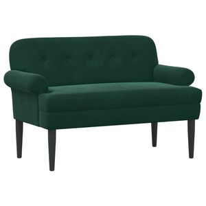 vidaXL Canapea cu capitonaj butonat Verde &icirc;nchis 120 x 66 x 78 cm