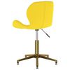 vidaXL Scaune de bucătărie pivotante, 2 buc., galben muștar, catifea