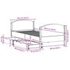 vidaXL Cadru pat fără saltea, maro ceruit, 90x190 cm, lemn masiv pin