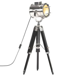 vidaXL Lampă de podea cu trepied, 69 cm, negru, lemn masiv de mango