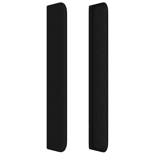 vidaXL Tăblie de pat cu aripioare, negru, 93x16x118/128 cm, textil