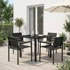 vidaXL Set de Mobilier pentru Exterior 5 pcs Negru și antracit