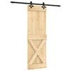 vidaXL Ușă glisantă 70 x 210 cm Lemn de Pin Solid (Nefinisat)