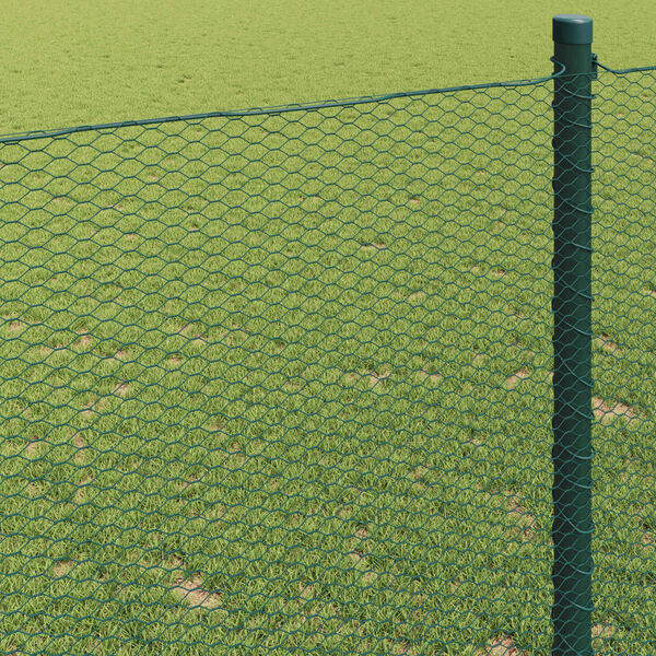 vidaXL Gard hexagonal Verde 1,4 x 10 m PVC