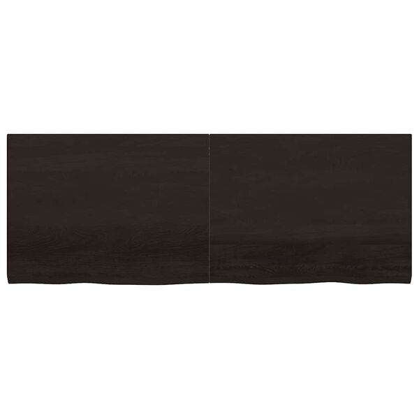 vidaXL Blat de baie, maro închis, 160x60x(2-4) cm, lemn masiv tratat