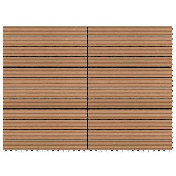 vidaXL Plăci pentru Deck 6 pcs Maro 60 x 30 cm Lemn compozit