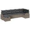 vidaXL Set de canapea 7 buc. Gri poliratan