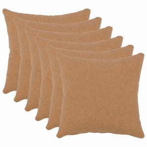 vidaXL Husă pentru pernă 6 pcs HEERLEN Bej 30 x 30 cm Boucl&eacute;