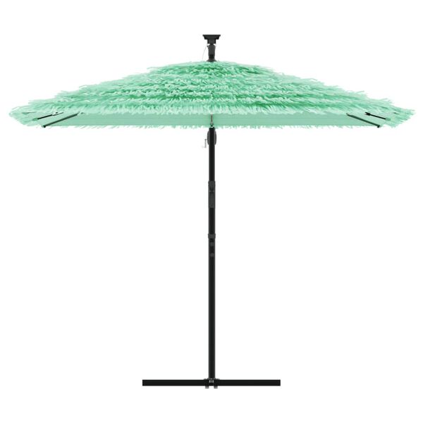 vidaXL Umbrelă soare de grădină cu st&acirc;lp din oțel, verde 269x269x235cm