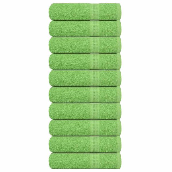 vidaXL Prosoape de m&acirc;ini, FROGN, 10 buc., verde măr, 50x100 cm, 360 g/m&sup2;