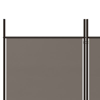 vidaXL Paravan de cameră cu 4 panouri, antracit, 200x200 cm, textil