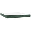 vidaXL Pat box spring cu saltea, verde &icirc;nchis, 180x200 cm, catifea