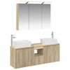 vidaXL Set dulap baie 4 pcs Stejar Sonoma Lemn prelucrat