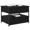 vidaXL Masă de cafea Stejar Negru 70 x 50 x 54.5 cm Lemn compozit