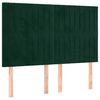 vidaXL Tăblie de pat verde &icirc;nchis 144x5x118/128 cm catifea