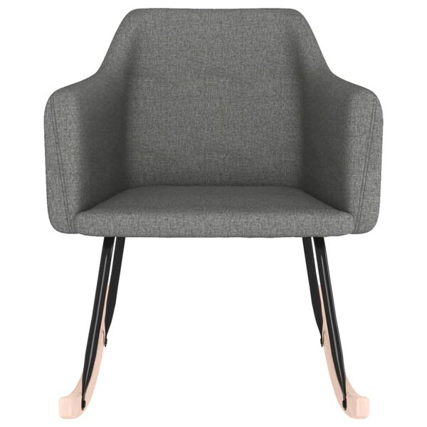 vidaXL Scaun balansoar, gri &icirc;nchis, material textil