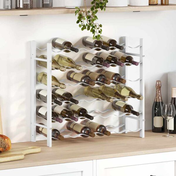 vidaXL Suport sticle de vin pentru 36 sticle, metal