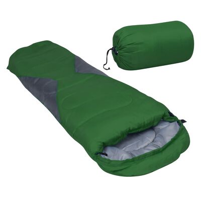 vidaXL Sac de dormit ușor pentru copii tip mumie, verde, 670 g, 10°C