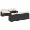 vidaXL Set de canapele pentru grădină 7 buc. negru și crem