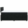 vidaXL Pat box spring cu saltea, negru, 120x200 cm, catifea