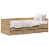 vidaXL Daybed cu headboard Stejar Artizanal 90 x 190 cm Lemn compozit
