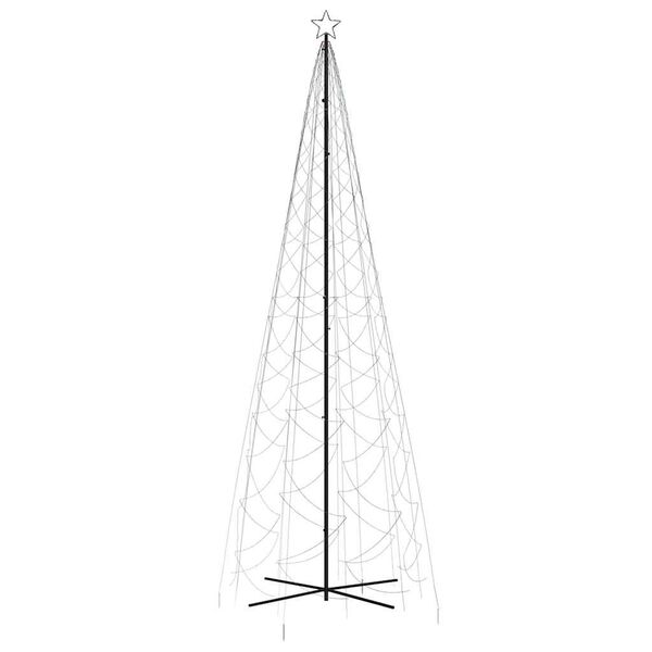 vidaXL Brad de Crăciun conic, 1400 LED-uri, multicolor, 160x500 cm