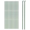 vidaXL Gard plasă de s&acirc;rmă, verde, 1,4x25 m, oțel galvanizat