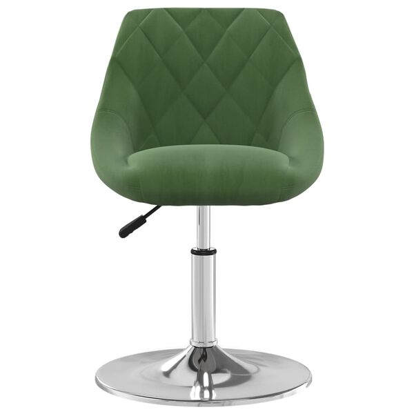 vidaXL Scaune de sufragerie pivotante 6 buc, verde &icirc;nchis, catifea