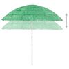 vidaXL Umbrelă de soare de plajă Hawaii, verde, 240 cm