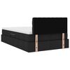 vidaXL Pat cu saltea și spațiu de depozitare Negru 120 x 200 cm