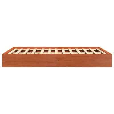 vidaXL Cadru de pat, maro ceruit, 120x190 cm, lemn masiv de pin