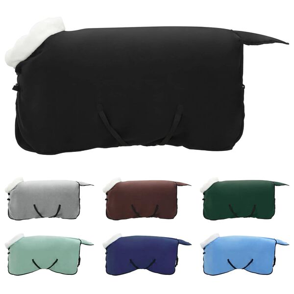 vidaXL Pătură pentru cai Negru 95 cm Fleece polar