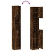 vidaXL Dulap de baie, stejar fumuriu, 32x25,5x190 cm, lemn prelucrat