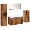 vidaXL Set mobilier de baie, 5 piese, lemn vechi, lemn prelucrat