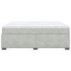vidaXL Pat box spring cu saltea, gri deschis, 180x200 cm, catifea