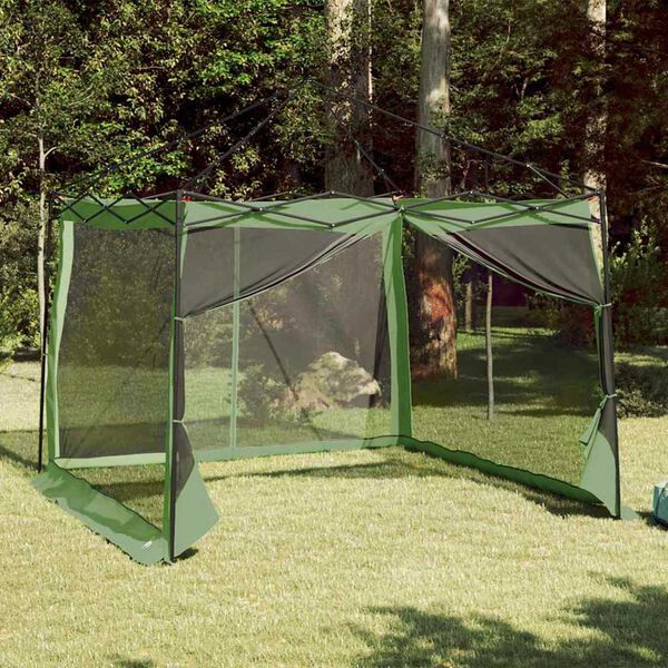 vidaXL Cort interior cu acoperiș Verde 303 x 303 x 196 cm tafta