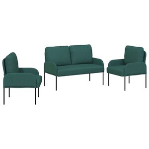 vidaXL Seturi de canapele 3 pcs Verde &icirc;nchis 115 x 56 x 80 cm placaj