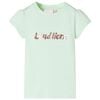 Tricou pentru copii cu m&acirc;neci șapcă verde deschis 104